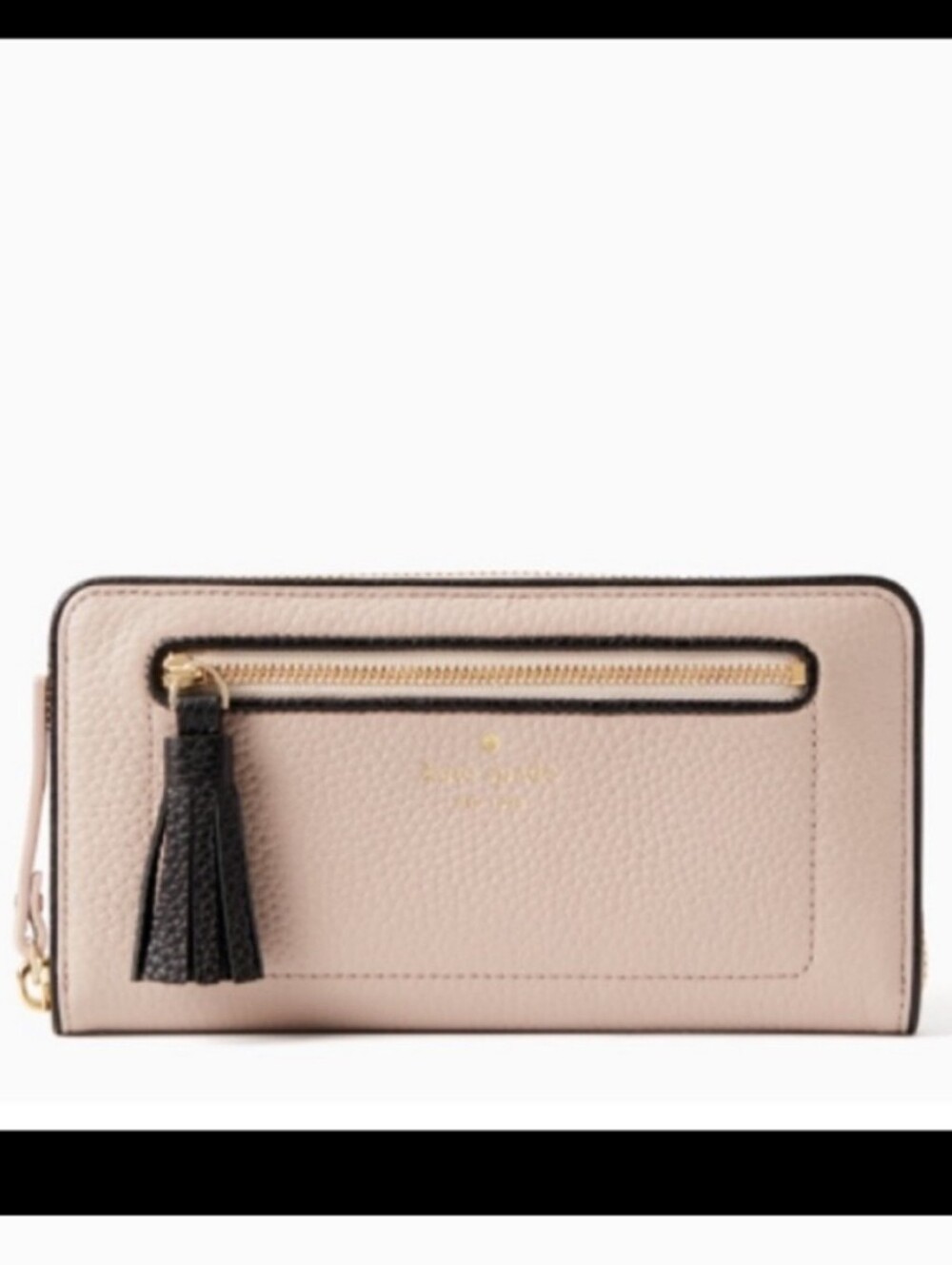 Kate Spade Chester Street Neda Continental Zip Around Pebbled Leather Wallet.